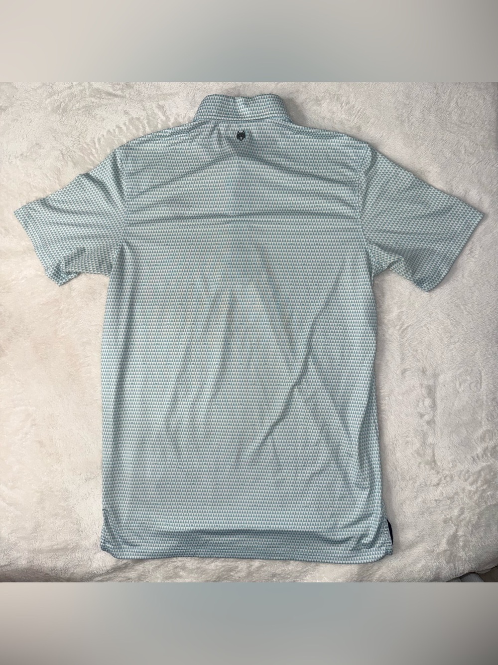 Greyson Light Blue Micro-Pattern Polo - Picture 2 of 5